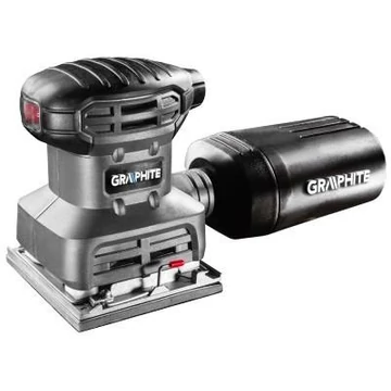 Graphite Rezgőcsiszoló 220W, csiszolólemez 104x112 mm, 3 párna egy készletben GRAPHITE 59G320