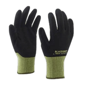 BLACKGRIP - Nylon/spandex szerelőkesztyű habnitril tenyérmártással