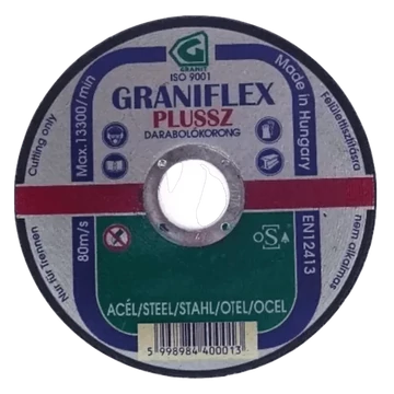 Gránit vágókorong 125x2.5x22.23 1A36S7BF 80 (Graniflex Plussz) (40016)