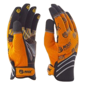 MKN1 - Mechanikai kesztyű - Méret: sárga-fekete tenyérfolttal, narancssárga kézháttal