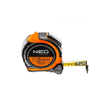 Mérőszalag Neo 67-193 3 m x 16 mm, Mágneses, Klikk Stop
