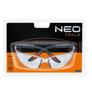 Neo Tools VÉDŐSZEMÜVEG POLIKARBONÁT FEHÉR LENCSE ÁLLÍTHATÓ KERET NEO 97-500