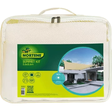 SUNNET KIT poliészter napvitorla bézs 3,6x3,6