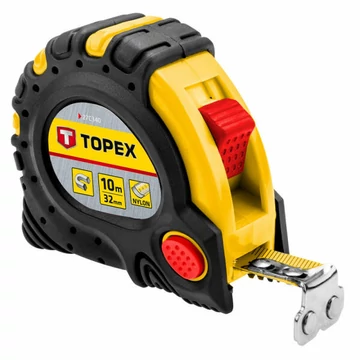 TOPEX 27C340 MÉRŐSZALAG 10M/32mm MÁGNESES SÁRGA-FEKETE ÖVAKASZTÓS