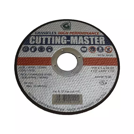 Granit Cutting-Master 115x1x22,23 professzionális vágókorong (40120)