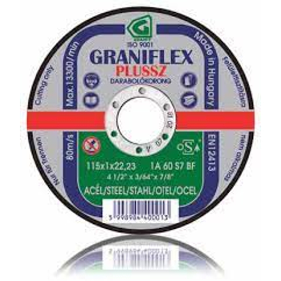 Gránit Graniflex Plussz vágókorong 115x1x22,23mm